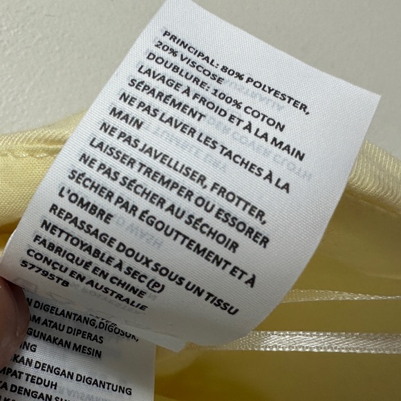 NWT Bardot Australia Athena Crop Top Pale Soft Yellow Womens Size 12 Bra NEW Y2K - Picture 10 of 14